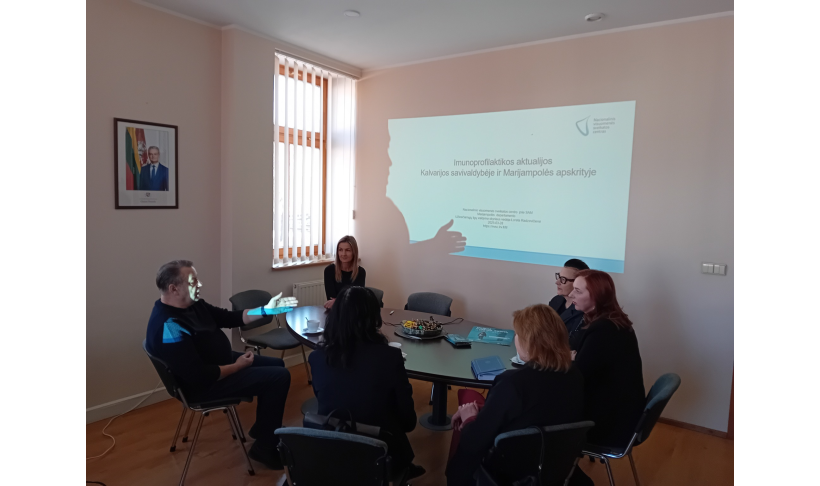 Susitikimas su Nacionalinio visuomenės sveikatos centro prie Sveikatos apsaugos ministerijos Marijampolės departamento atstovais