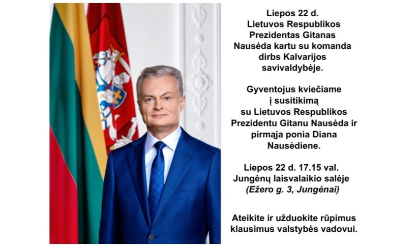 Kviečiame į susitikimą su LR Prezidentu Gitanu Nausėda