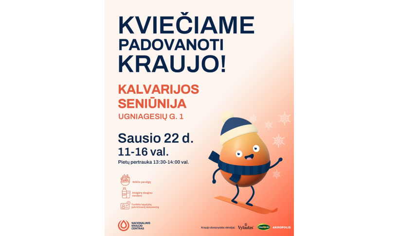Kviečiame padovanoti kraujo!