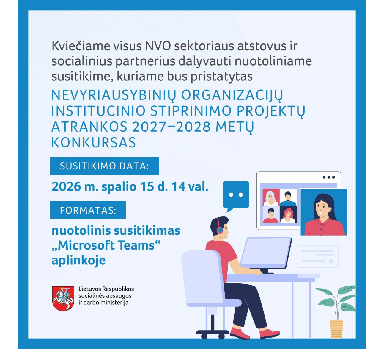 NVO institucinio stiprinimo projektų atranka
