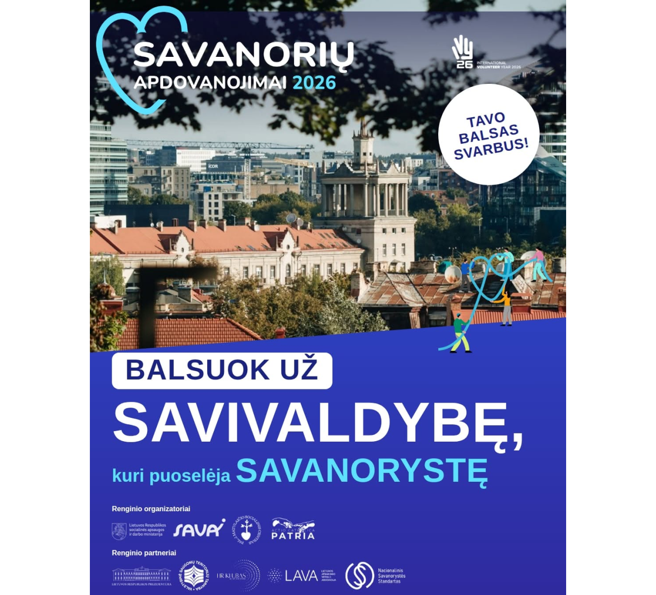 Kviečiame balsuoti už Kalvarijos savivaldybę konkurse „Savanorių apdovanojimai 2026“