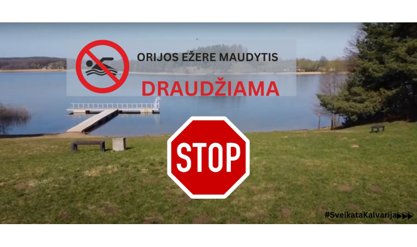 Orijos ežere maudytis draudžiama