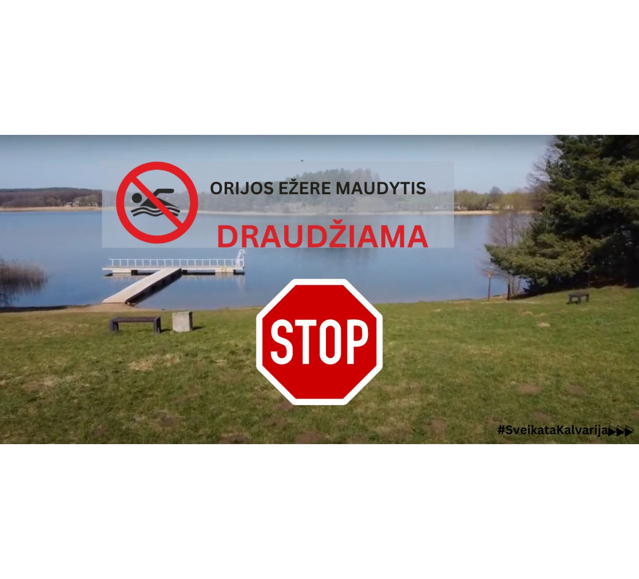 Orijos ežere maudytis draudžiama
