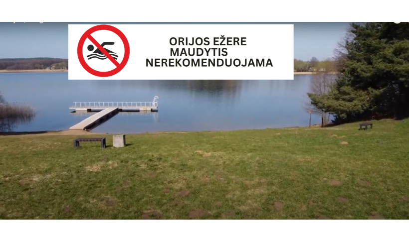 Orijos ežere maudytis nerekomenduojama