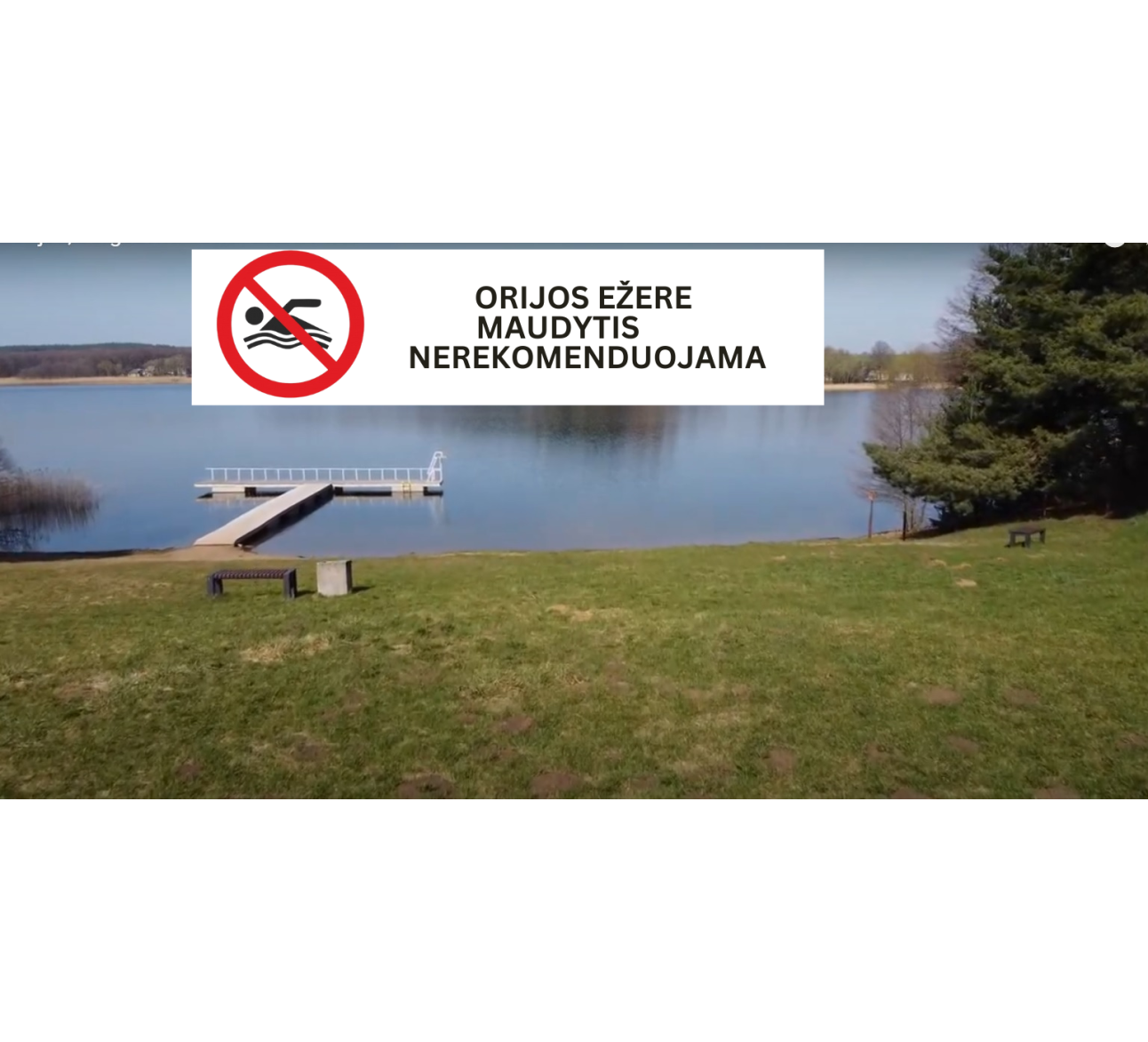 Orijos ežere maudytis nerekomenduojama