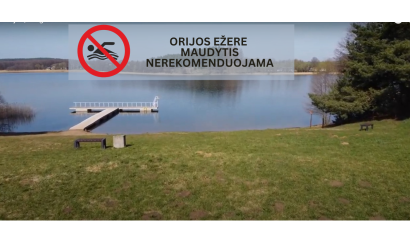 Orijos ežere maudytis nerekomenduojama 