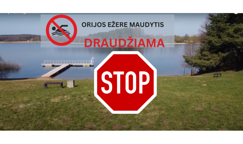 Orijos ežere maudytis draudžiama