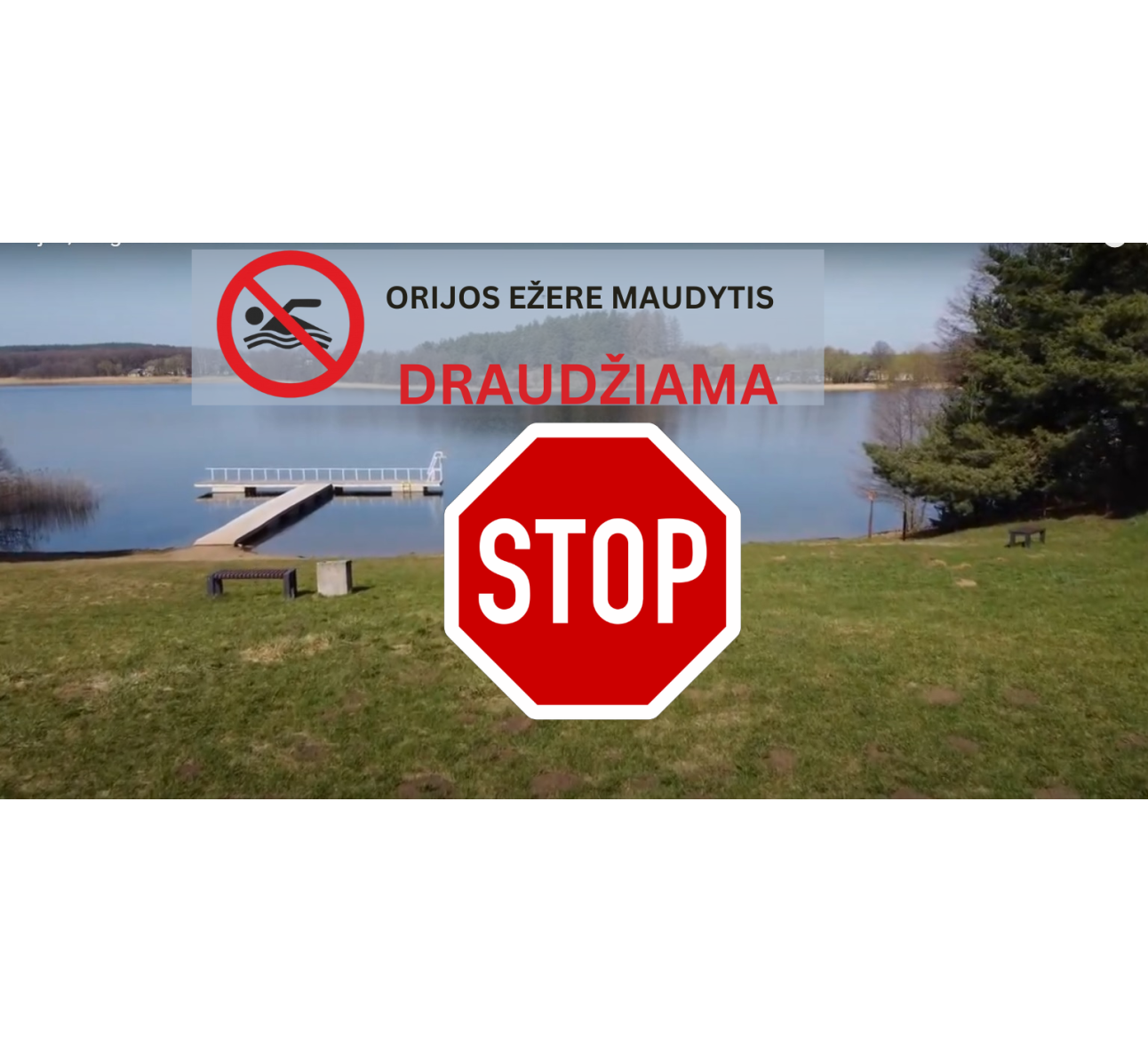 Orijos ežere maudytis draudžiama