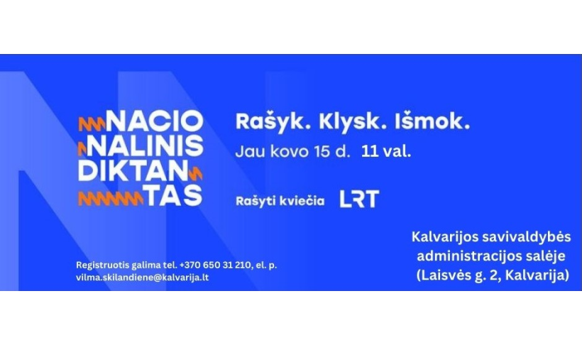 Tradicija atgimsta: Nacionalinis diktantas kviečia nebijoti suklysti