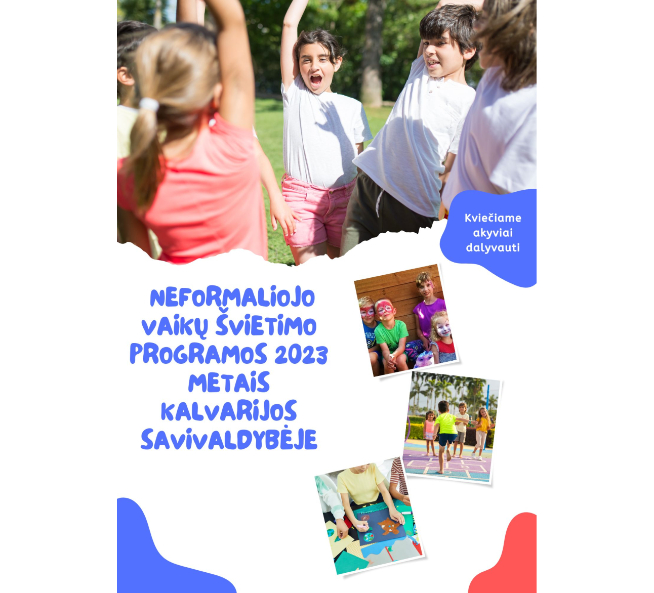NEFORMALIOJO VAIKŲ ŠVIETIMO PROGRAMOS 2023 METAIS KALVARIJOS SAVIVALDYBĖJE