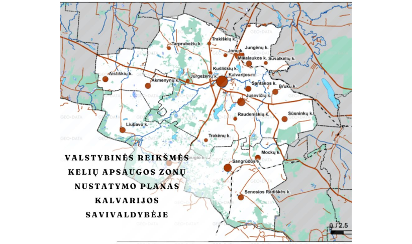  Valstybinės reikšmės kelių apsaugos zonų nustatymo planas Kalvarijos  savivaldybėje 