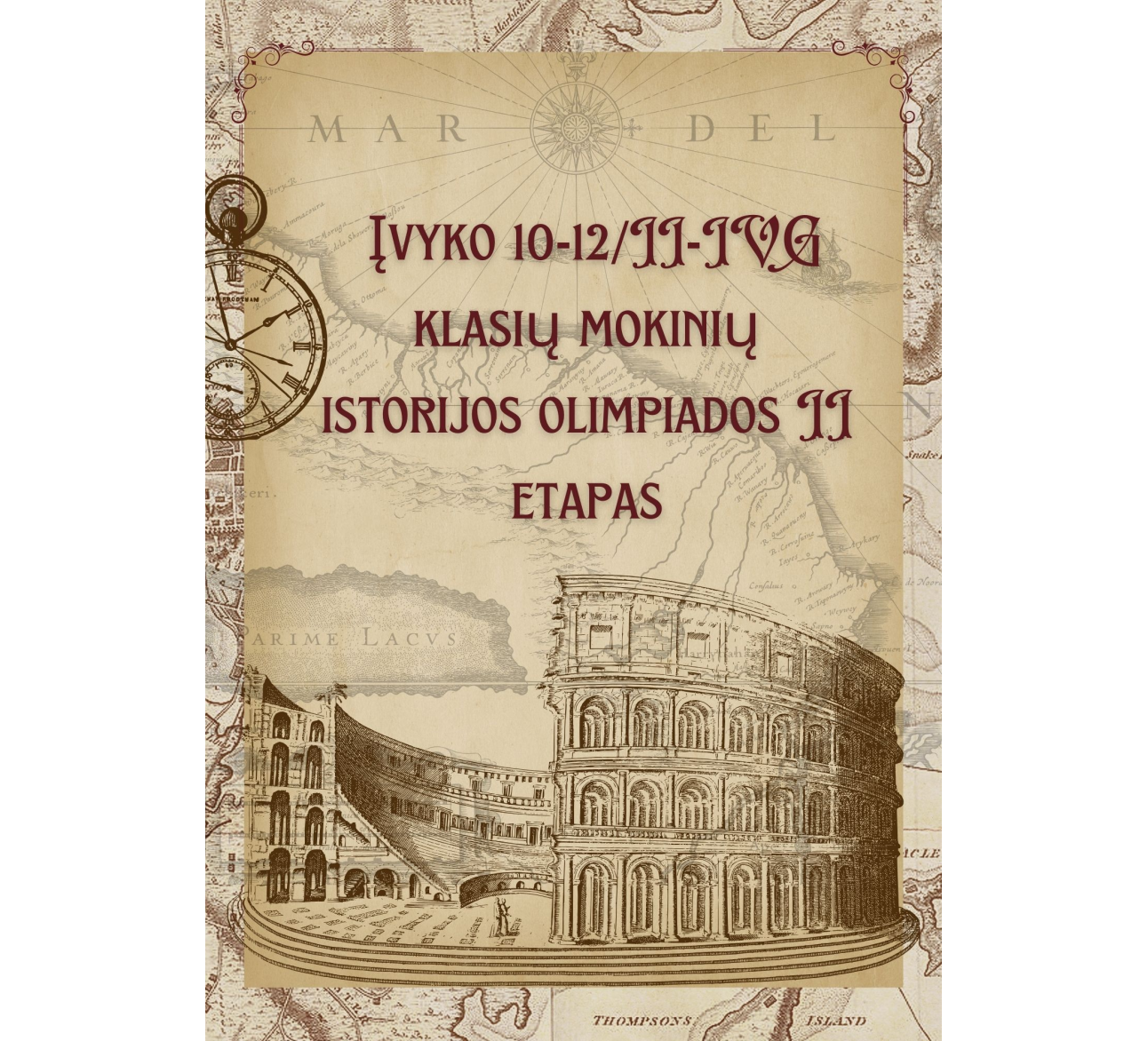 Įvyko 10-12/II-IVG klasių mokinių istorijos olimpiados II etapas