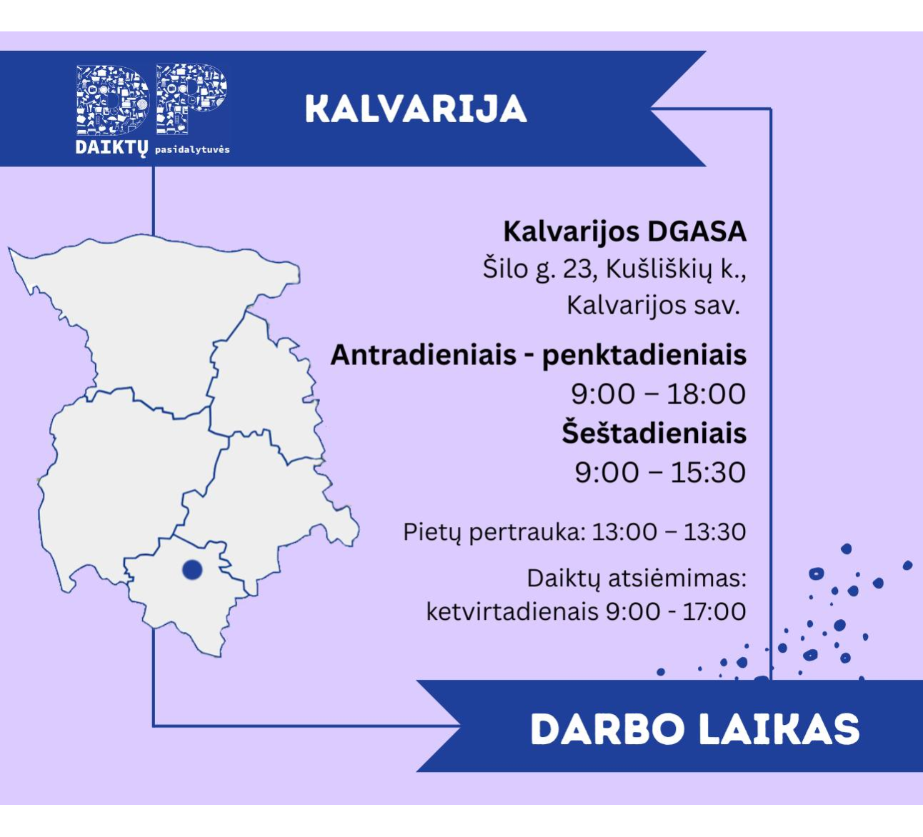 Daiktų pasidalytuvių stotelė Kalvarijoje