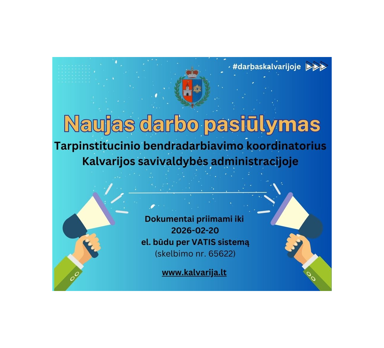 Tarpinstitucinio bendradarbiavimo koordinatoriaus konkursas