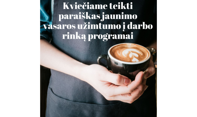 Kviečiame teikti paraiškas jaunimo vasaros užimtumo į darbo rinką programai