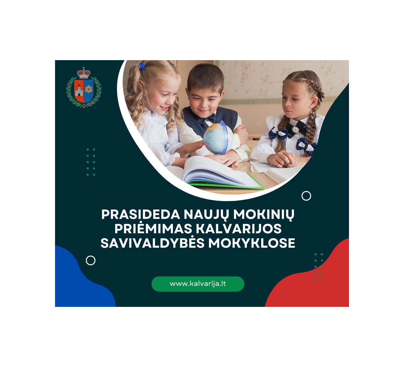 Prasideda naujų mokinių priėmimas Kalvarijos savivaldybės mokyklose