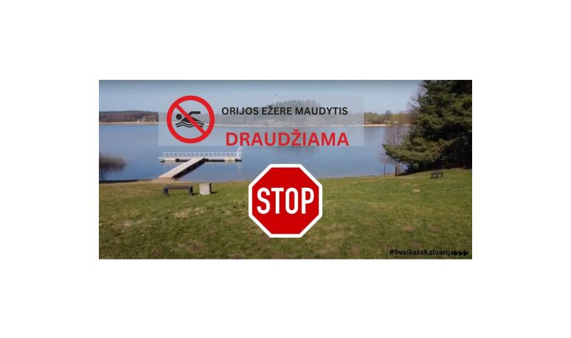 Orijos ežere maudytis draudžiama