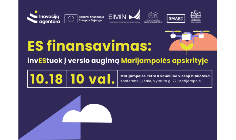 ES finansavimas: invEStuok į verslo augimą Marijampolės apskrityje