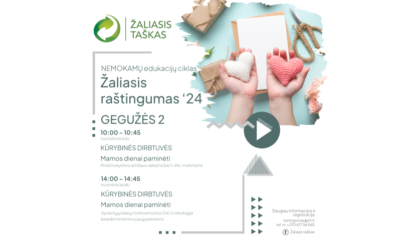 Nemokamos aplinkosauginės edukacijos - Žaliasis raštingumas
