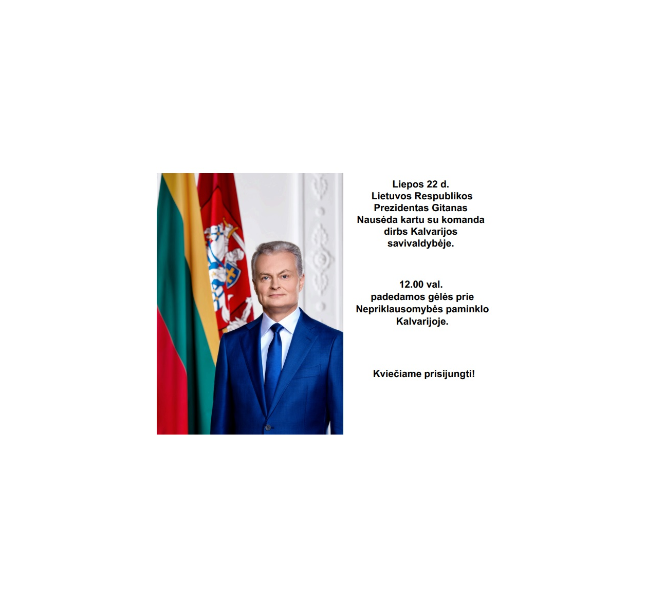 Prezidento G. Nausėdos vizitas