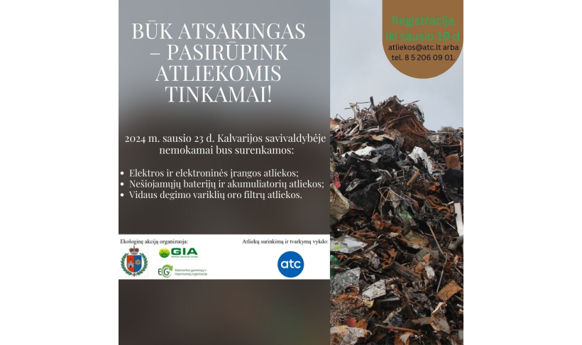 Būk atsakingas – pasirūpink atliekomis tinkamai!
