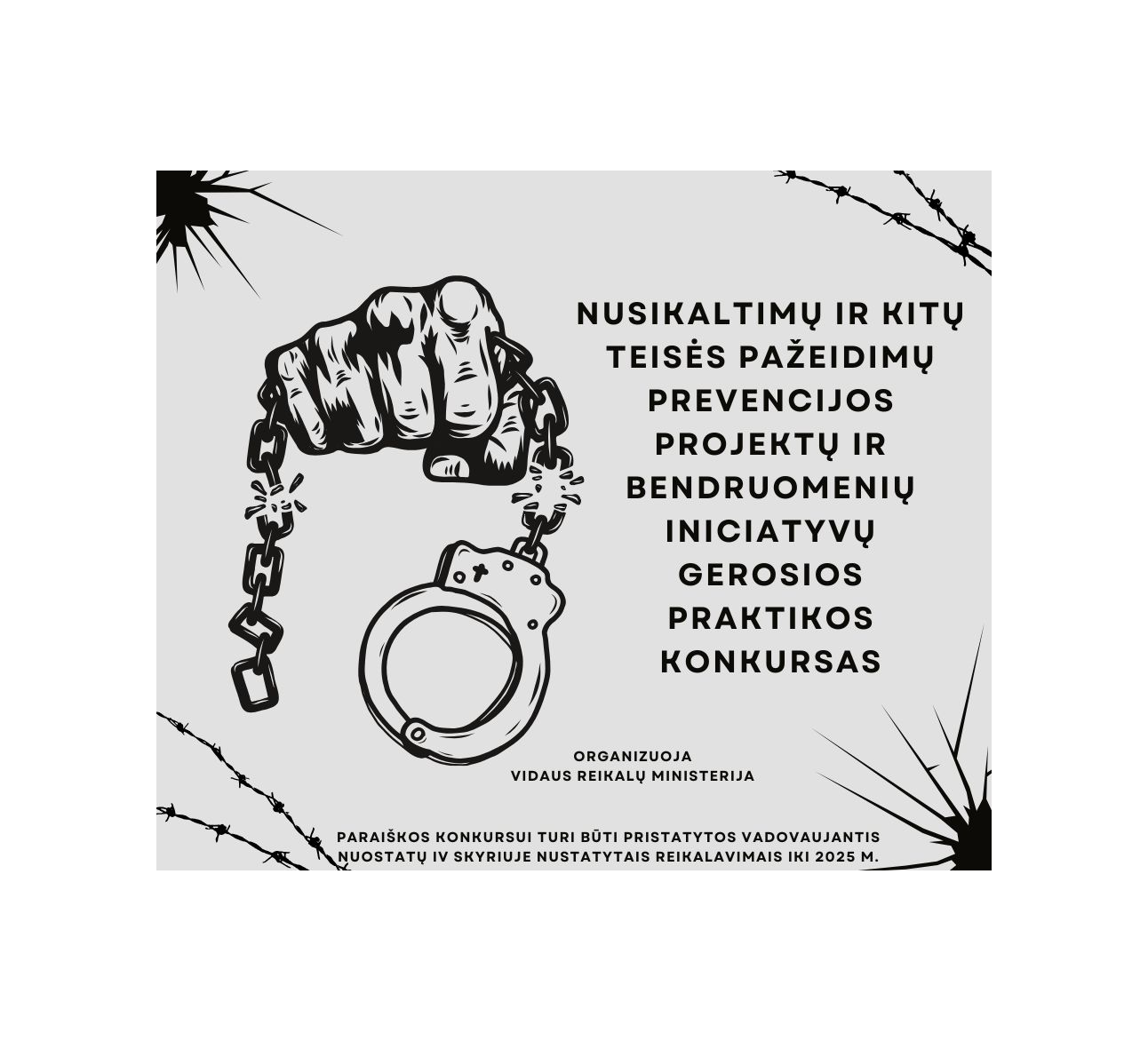 Nusikaltimų ir kitų teisės pažeidimų prevencijos projektų ir bendruomenių iniciatyvų gerosios praktikos konkursas
