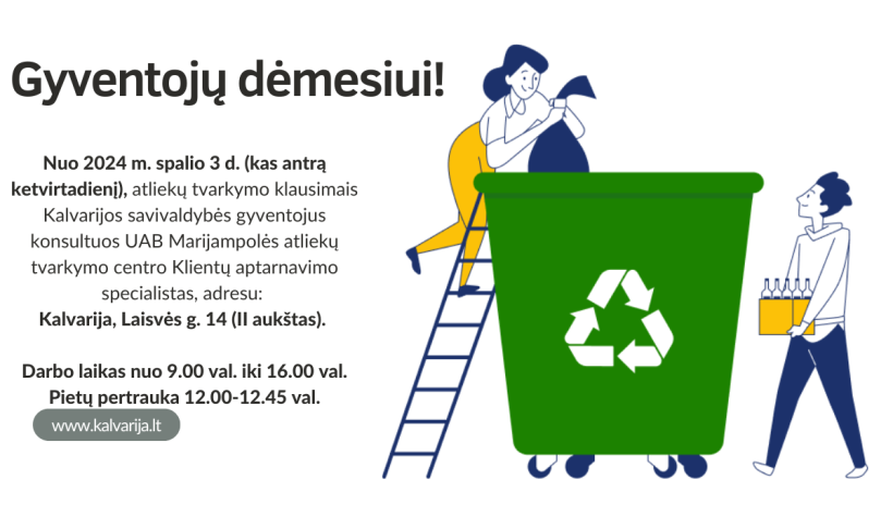 Informacija Kalvarijos savivaldybės gyventojams!