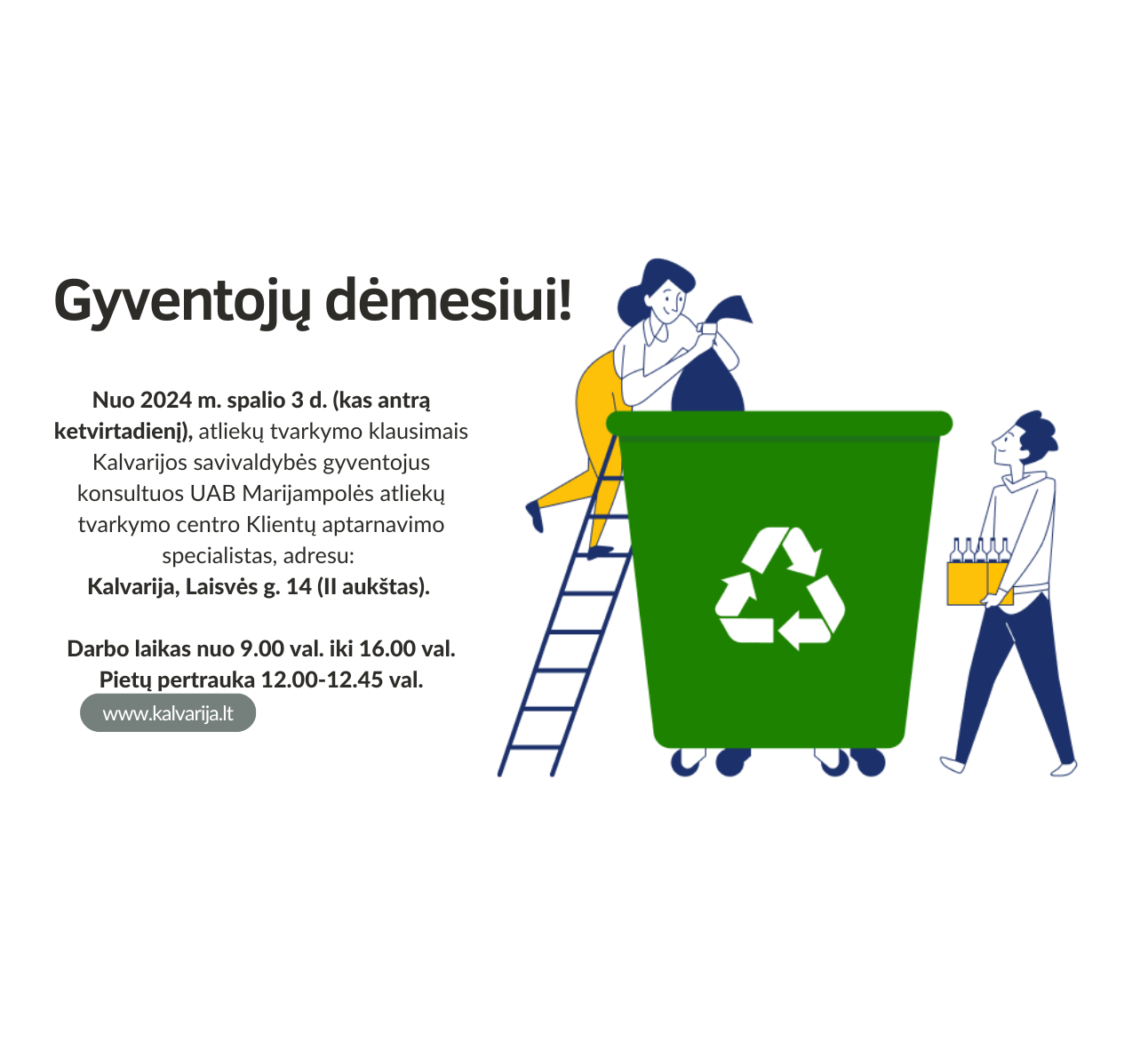 Informacija Kalvarijos savivaldybės gyventojams!