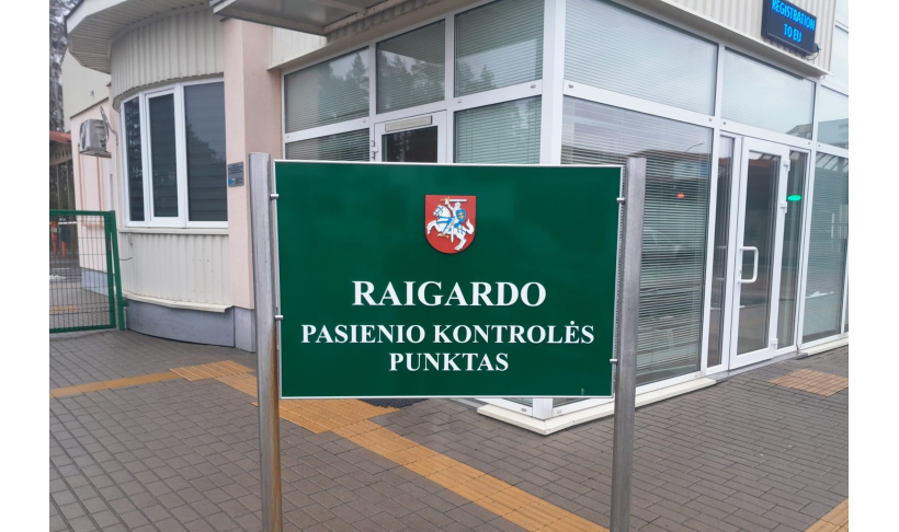 Nuo kovo 1 d. uždaromi Lavoriškių ir Raigardo pasienio kontrolės punktai