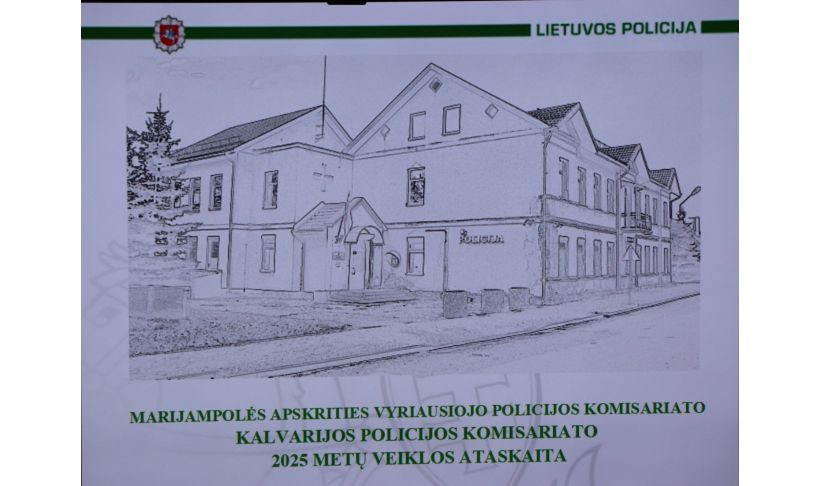 Pristatyta Kalvarijos policijos komisariato 2025 metų veiklos ataskaita