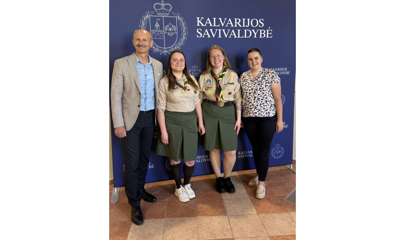 Kalvarijos savivaldybėje lankėsi Lietuvos skautijos atstovės