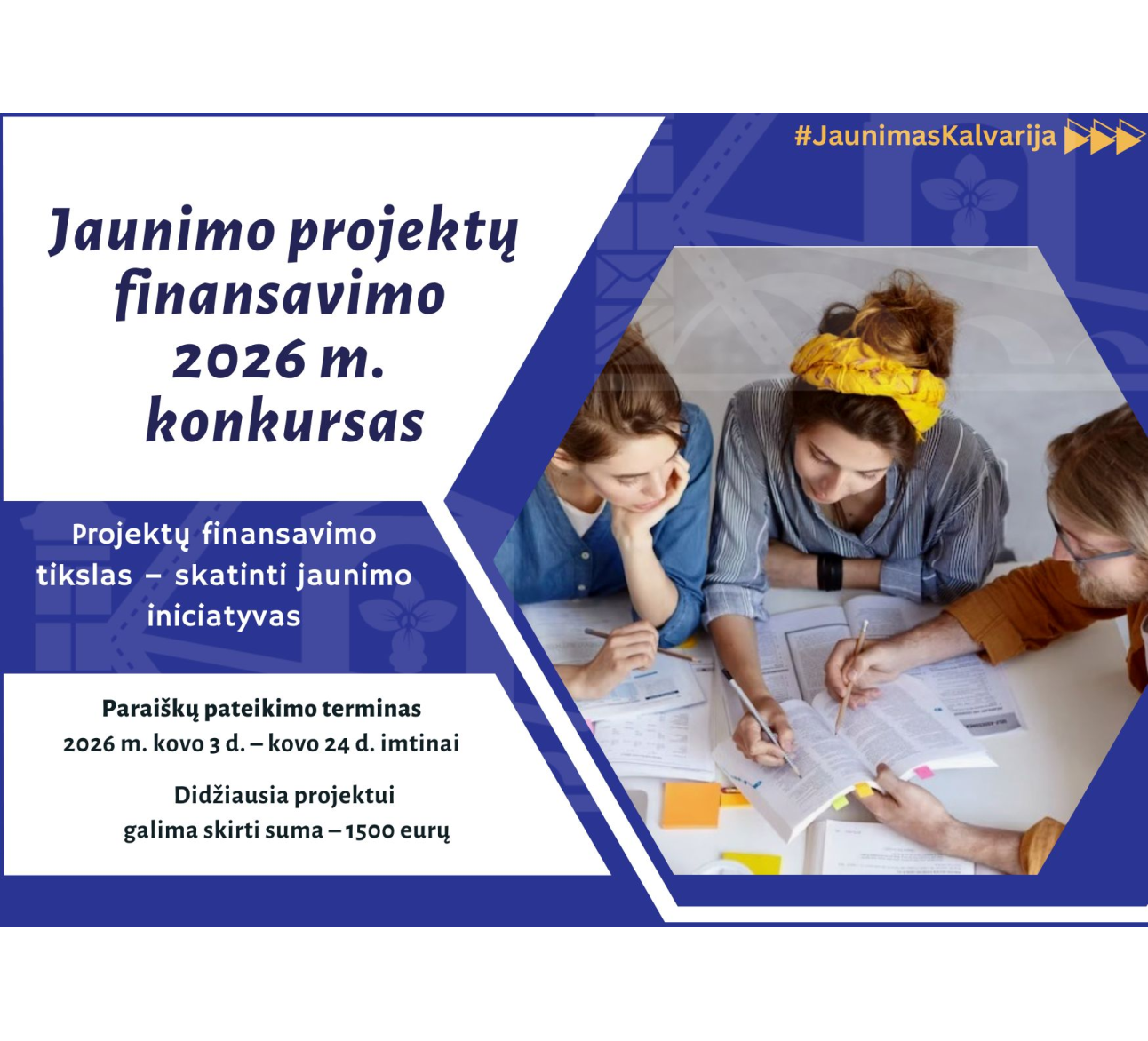 Kviečiame teikti paraiškas jaunimo projektams