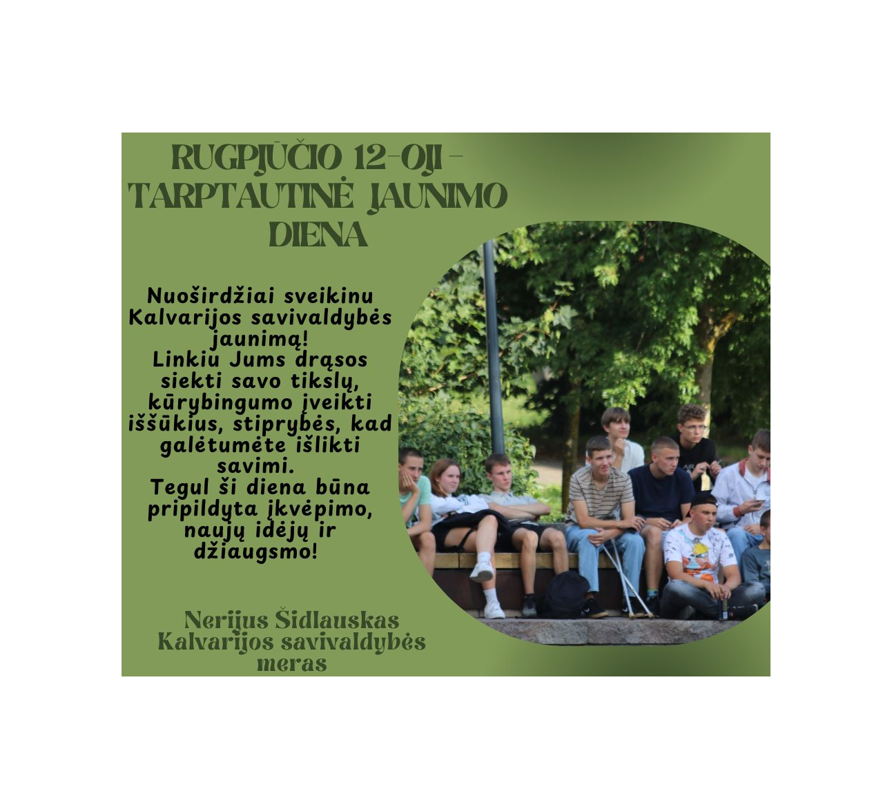 Sveikinimas jaunimui