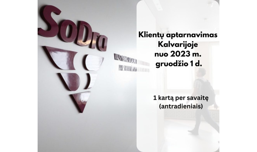 Keičiasi „Sodros“ klientų priėmimas