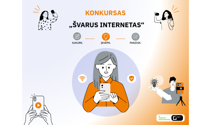 Kviečiame dalyvauti moksleivių vaizdo turinio konkurse „Švarus internetas“