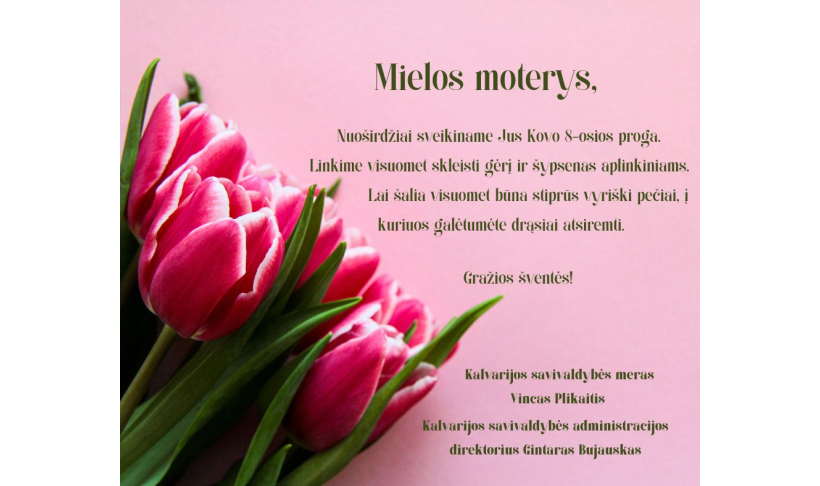 Sveikiname su tarptautine moters dienos 