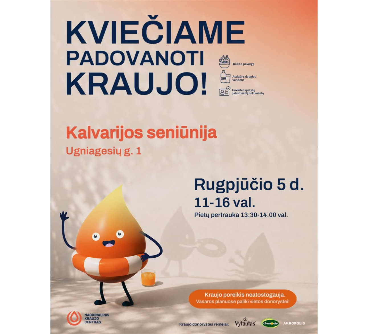 Kviečiame padovanoti kraujo!