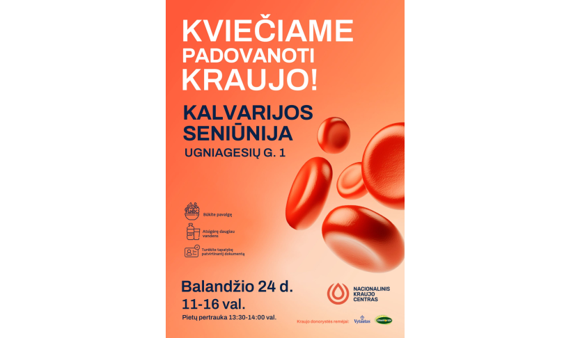 Kviečiame padovanoti kraujo!