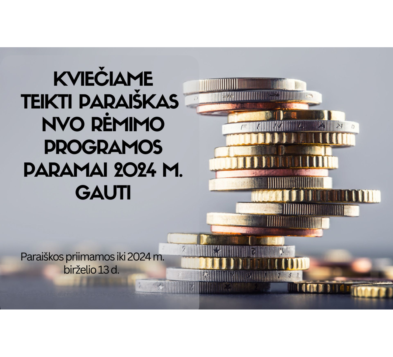 Kvietimas teikti paraiškas Kalvarijos savivaldybės NVO rėmimo programos paramai 2024 m. gauti