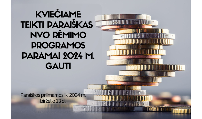 Kvietimas teikti paraiškas Kalvarijos savivaldybės NVO rėmimo programos paramai 2024 m. gauti