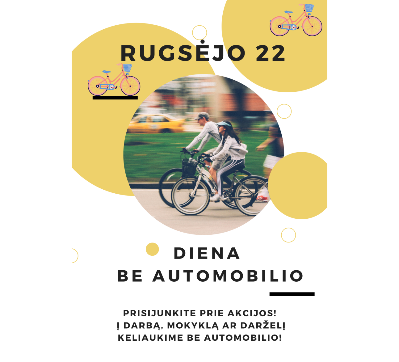 Rugsėjo 22-oji – Diena be automobilio!