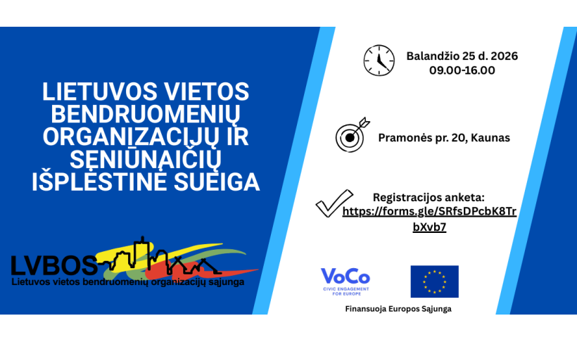 Lietuvos vietos bendruomenių organizacijų ir seniūnaičių išplėstinė sueiga 