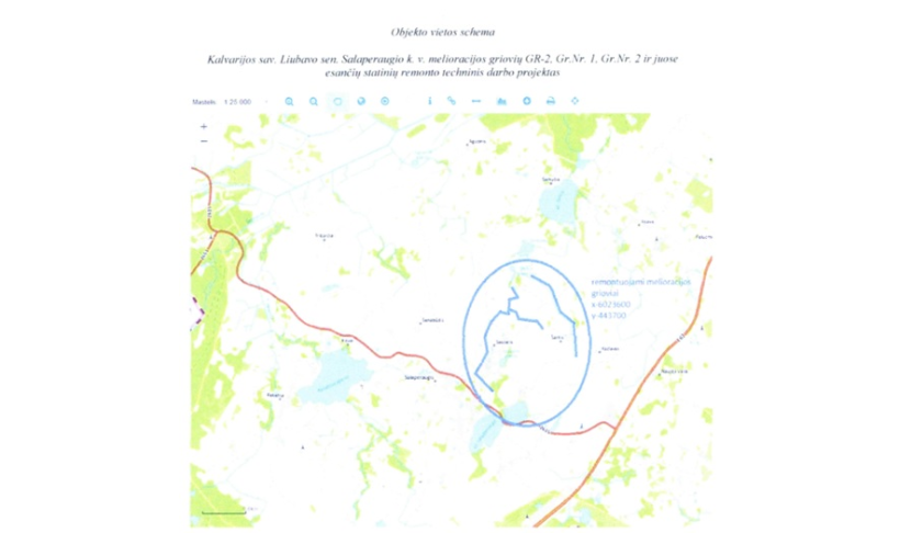 Projekto „Kalvarijos sav. Liubavo sen. Salaperaugio k. v. melioracijos griovių GR-2, Gr. Nr. 1, Gr. Nr. 2 ir juose esančių statinių remonto“ įgyvendinimas 