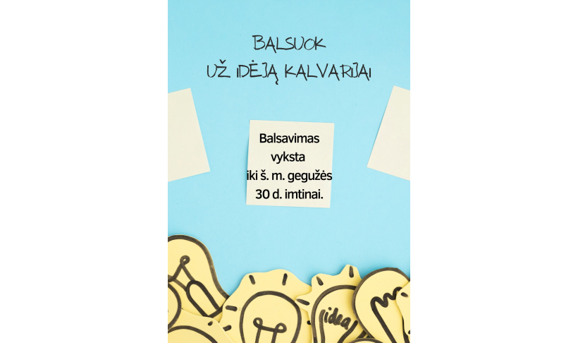 Kviečiame balsuoti už labiausiai patinkančią dalyvaujamojo biudžeto projekto idėją!