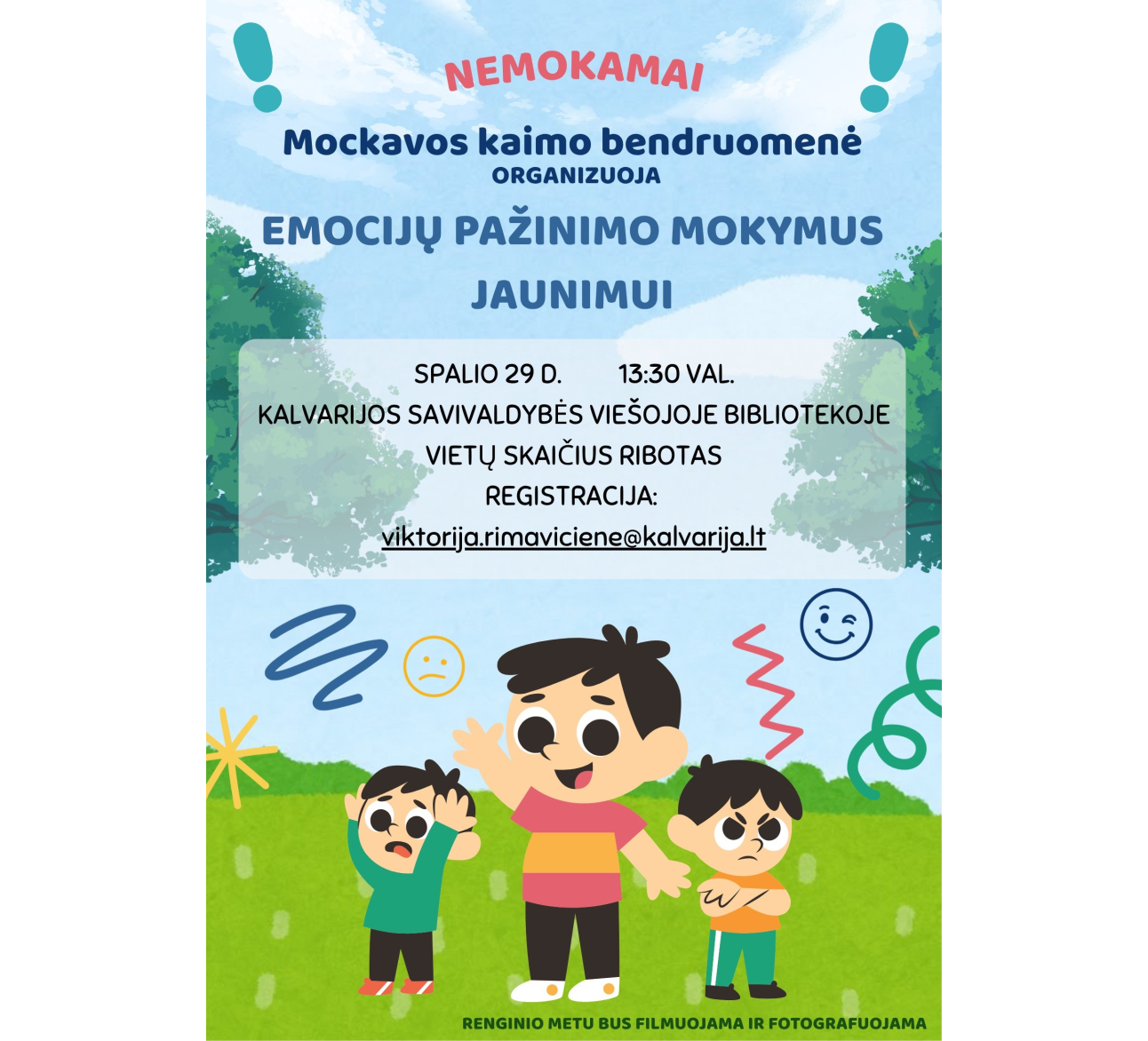 Nemokami emocijų pažinimo mokymai jaunimui