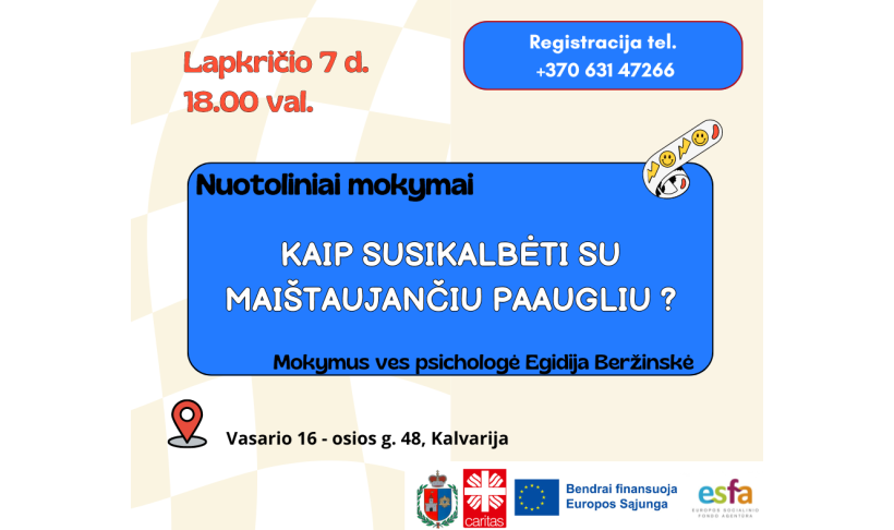 Nemokami mokymai paauglių tėvams, globėjams