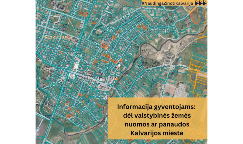 Atmintinė gyventojams dėl valstybinės žemės nuomos ar panaudos Kalvarijos mieste