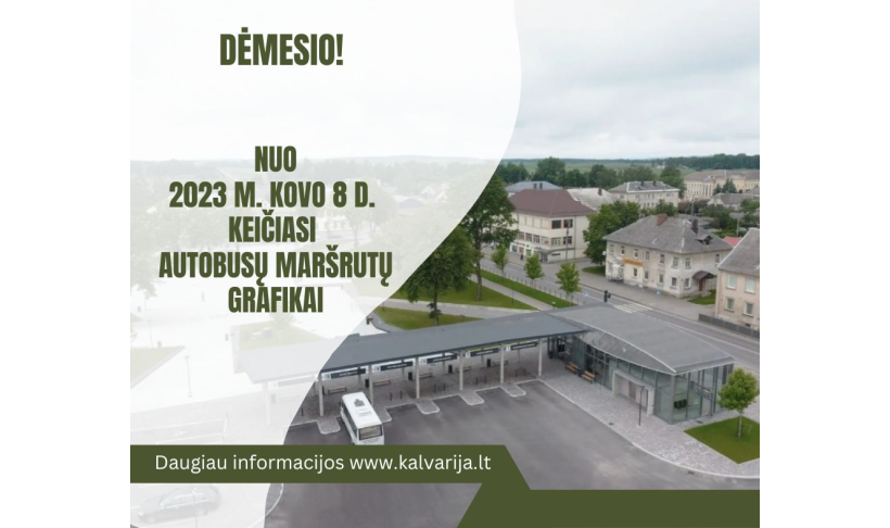 Gyventojų dėmesiui: keičiasi autobusų maršrutų grafikai!