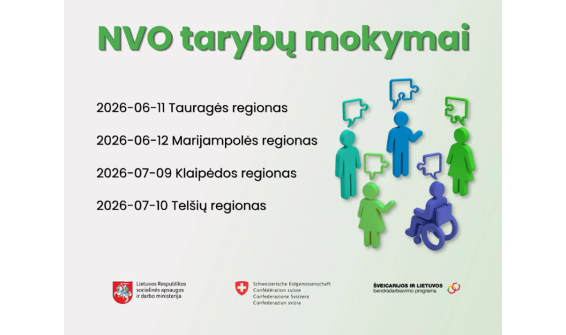 Kviečiame dalyvauti regioniniuose NVO tarybų mokymuose