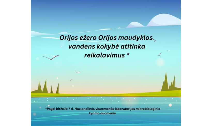 KALVARIJOS SAVIVALDYBĖS MAUDYKLOS VANDENS KOKYBĖ GERA 